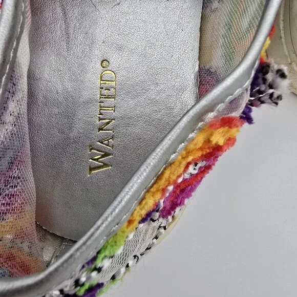 Wanted Womens Colorful Slip-On Sneakers Size 9.5 Multicolor Textile Pre-Owned - Picture 6 of 7